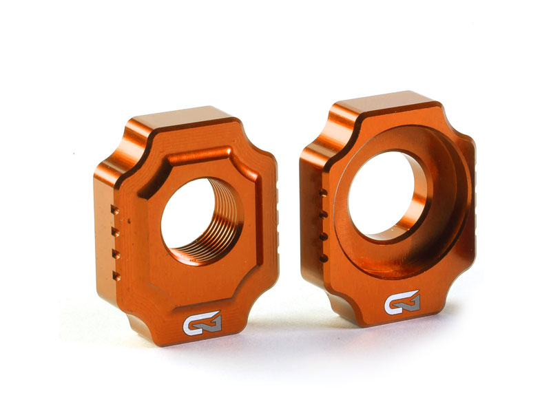 Geco Axle Blocks - ORANGE - 2005-2012  KTM SX / SXF 125-450, 2005-2023  KTM EXC / EXCF 125-500