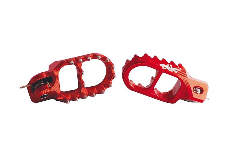 Geco 3D Footpegs - RED - 2002-2025  Honda CRF 250-450
