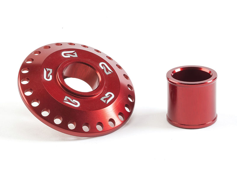 Geco Front Wheel Spacers - RED - 2002-2025  Honda CR / CRF 125-450