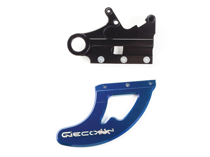 Geco Rear Rotor Guard / Shark Fin - BLUE & BLACK - 2021 Husqvarna TE / FE 125-501