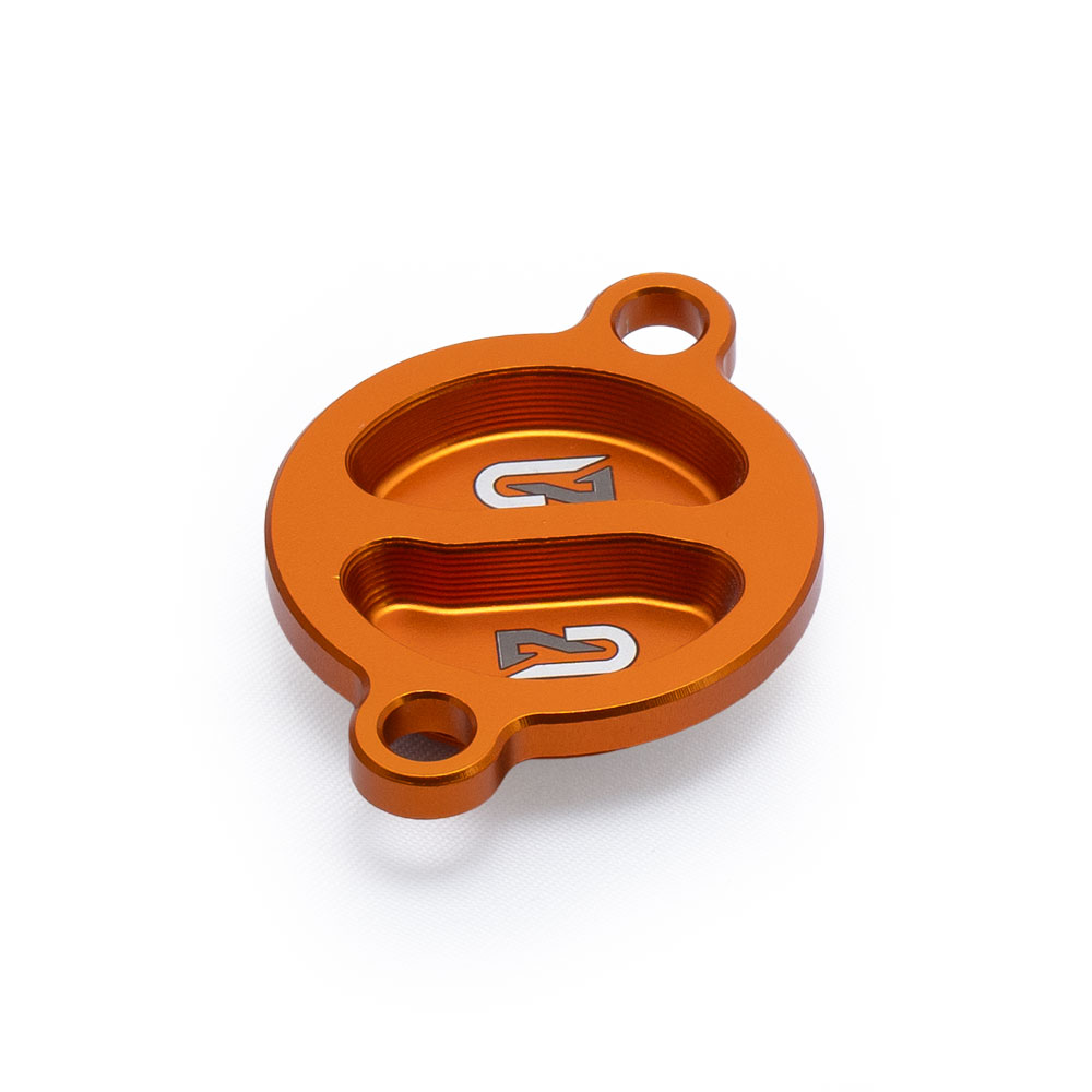 Geco Oil Filter Cap - ORANGE - 2014-2025 KTM EXC / EXCF 250-450
